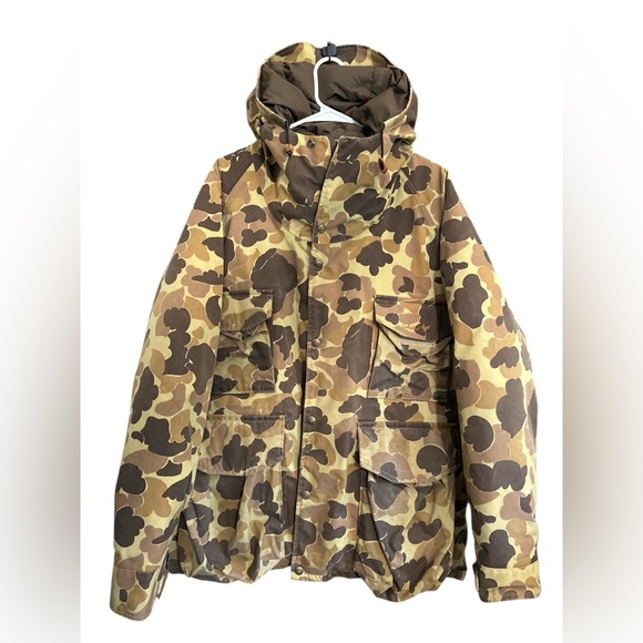 VTG CABELAS Men's SZ Large USA GoreTex Frogskin Camo Hooded Hunting Jacket Coat - Picture 1 of 9